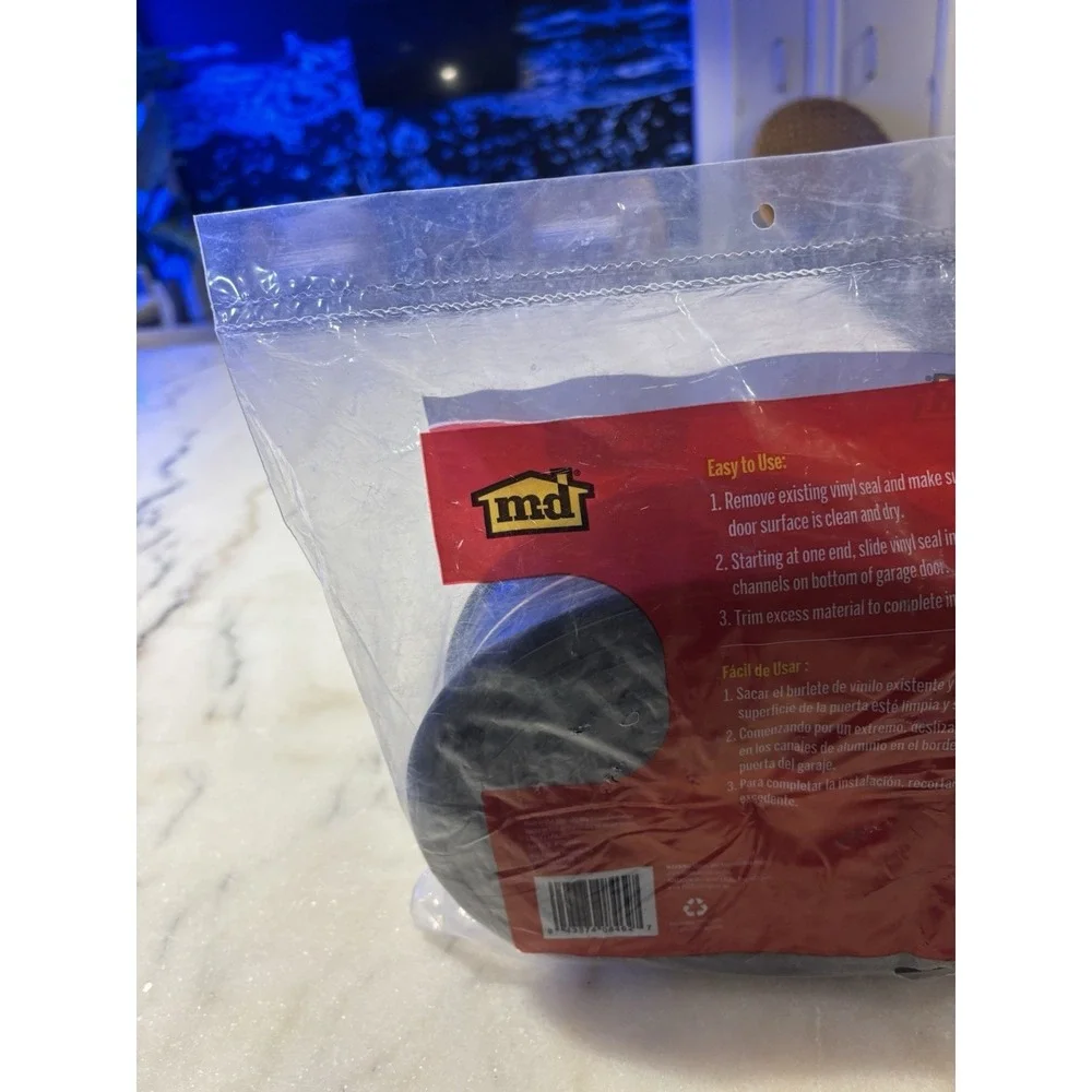 Brand New M-D Building Product 18 Ft. Black Vinyl Replacement Garage Door Seal 1